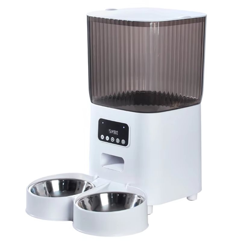 Automatic Pet Feeder Dual Bowl Stainless - Automatic Pet Feeder 5L Dual Bowl