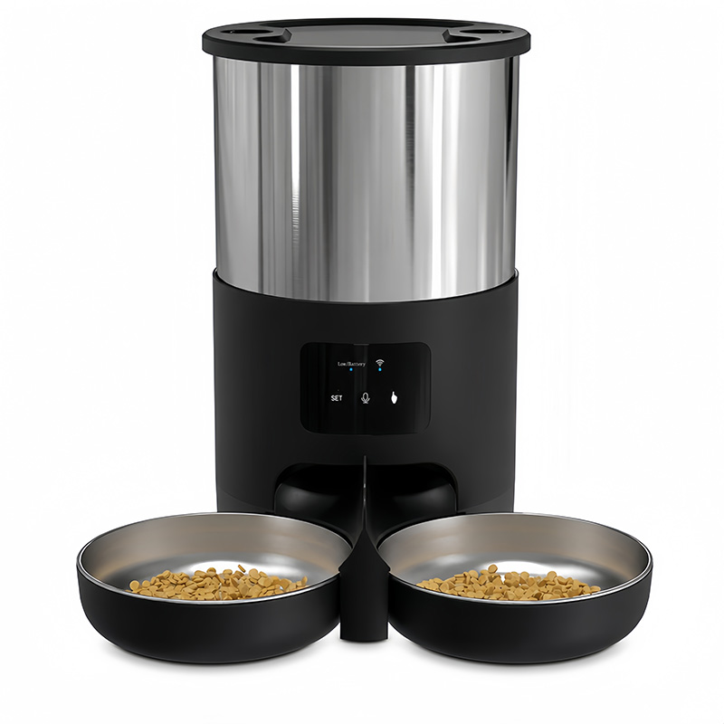 Automatic Pet Feeder Dual Bowl Stainless - Dual Bowl Smart Pet Feeder 304