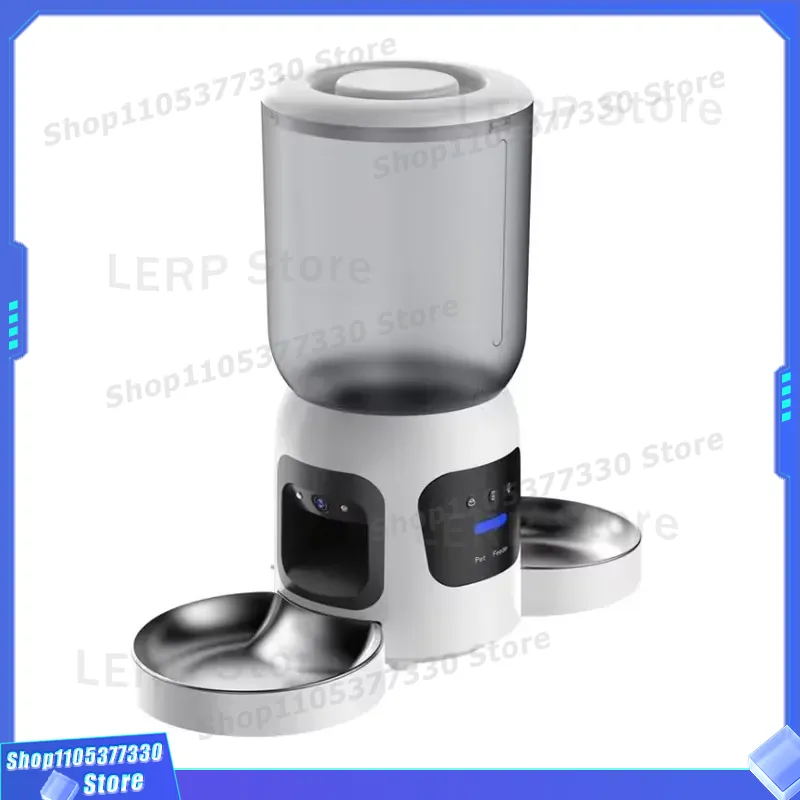 Automatic Pet Feeder Dual Bowl Stainless - Smart WiFi Pet Feeder Automatic Food