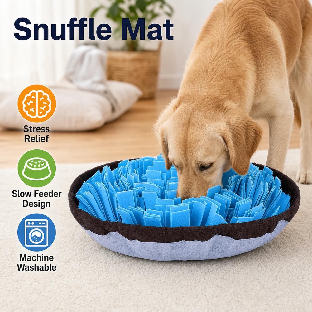 Dog Slow Feeder Puzzle Toy Interactive - Dog Snuffle Mat Interactive Feeding Puzzle