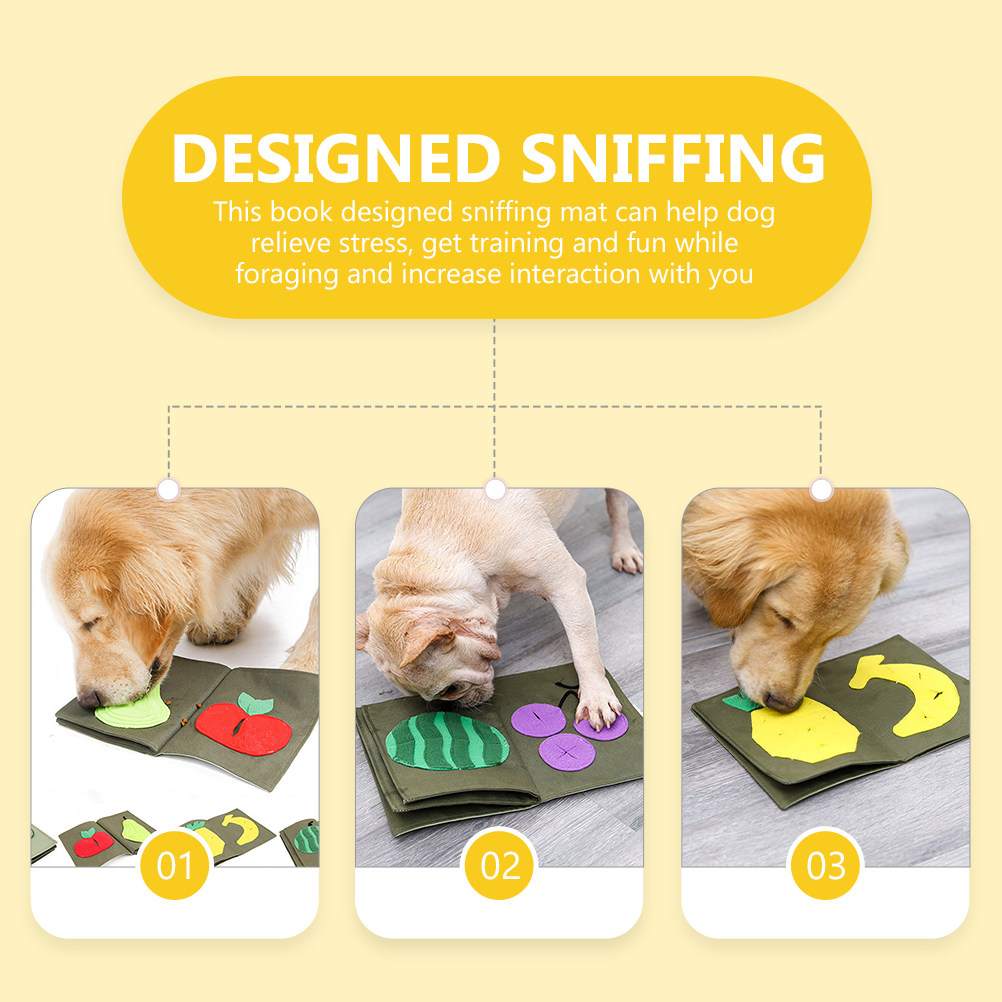 Snuffle Mat For Dogs Foraging Mental - Snuffle Mat for Dogs Book Shaped
