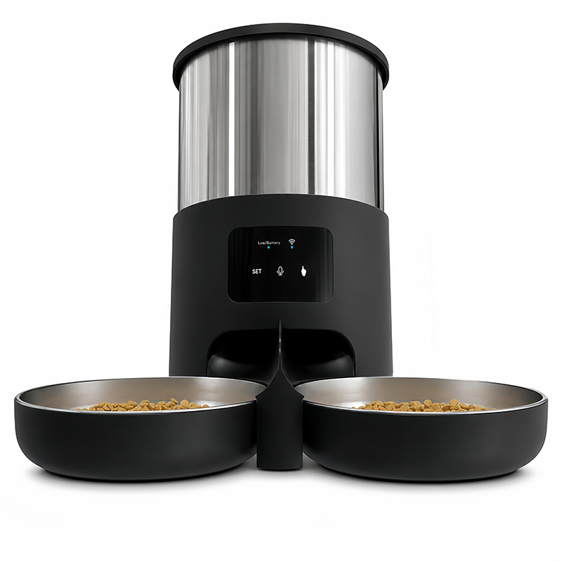 Automatic Pet Feeder Dual Bowl Stainless - Smart Automatic Pet Feeder Dual Bowl