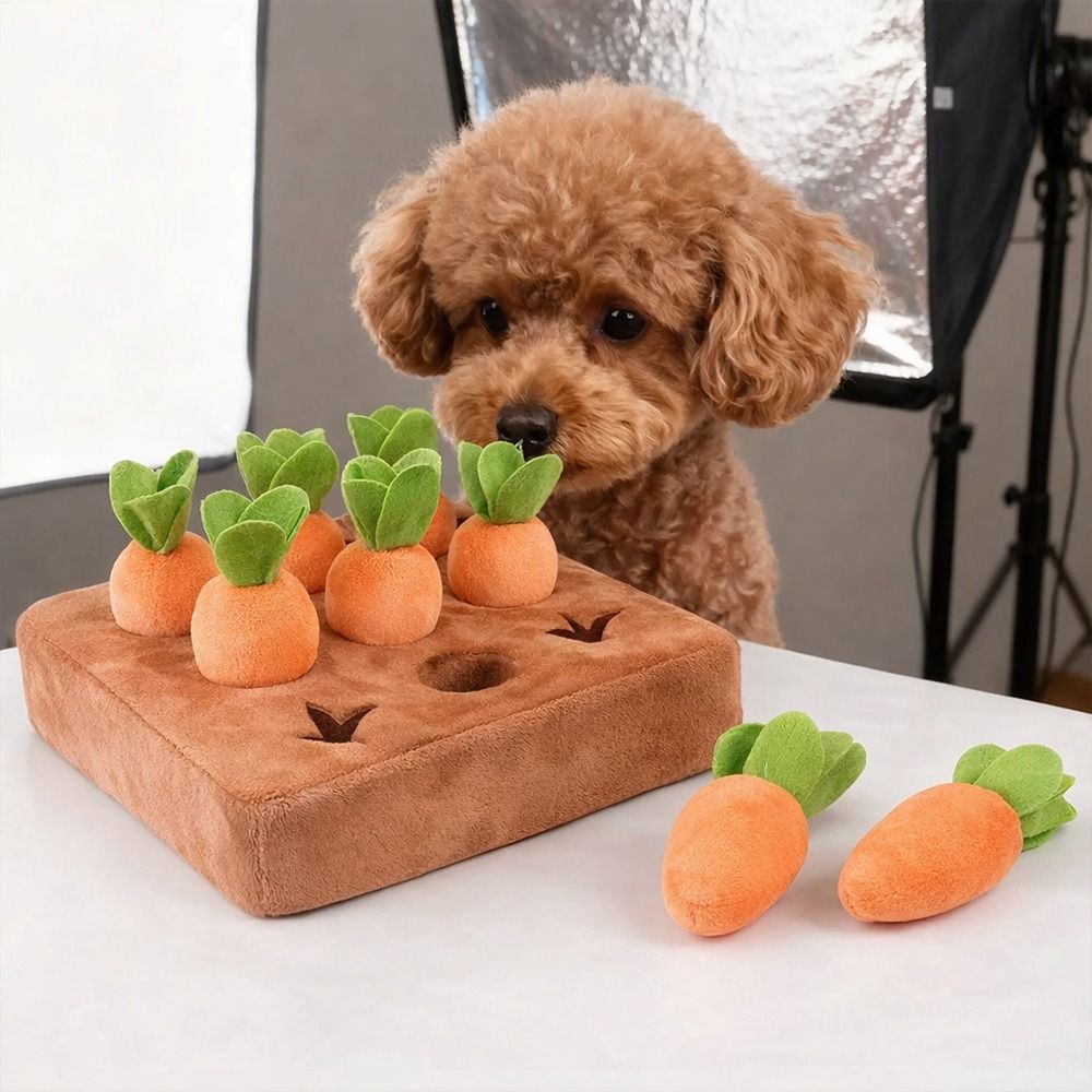Snuffle Mat For Dogs Foraging Mental - Stress Relief Carrot Snuffle Mat Removable