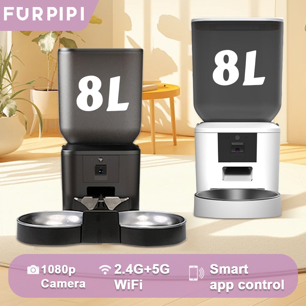 Smart Pet Feeder Camera 1080P Wifi - 5G Automatic Cat Feeder With 1080p