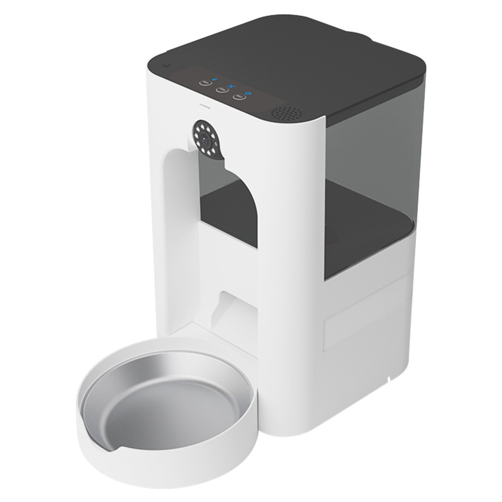 Automatic Pet Feeder Dual Bowl Stainless - Wide-Angle Dual-Band WiFi Smart Pet Feeder