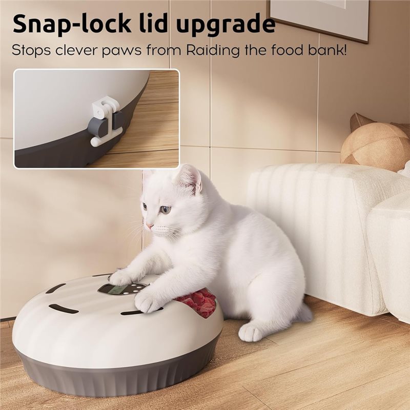 Whisper-Quiet Automatic Cat Fe - огляд і ціна Wet Food Automatic Pet Feeder Refrigerated