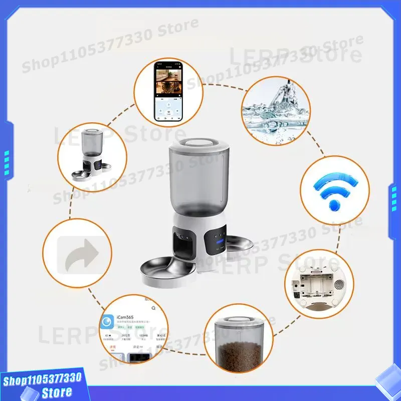 Smart WiFi Pet Feeder Automati - огляд і ціна Automatic Pet Feeder Dual Bowl Stainless