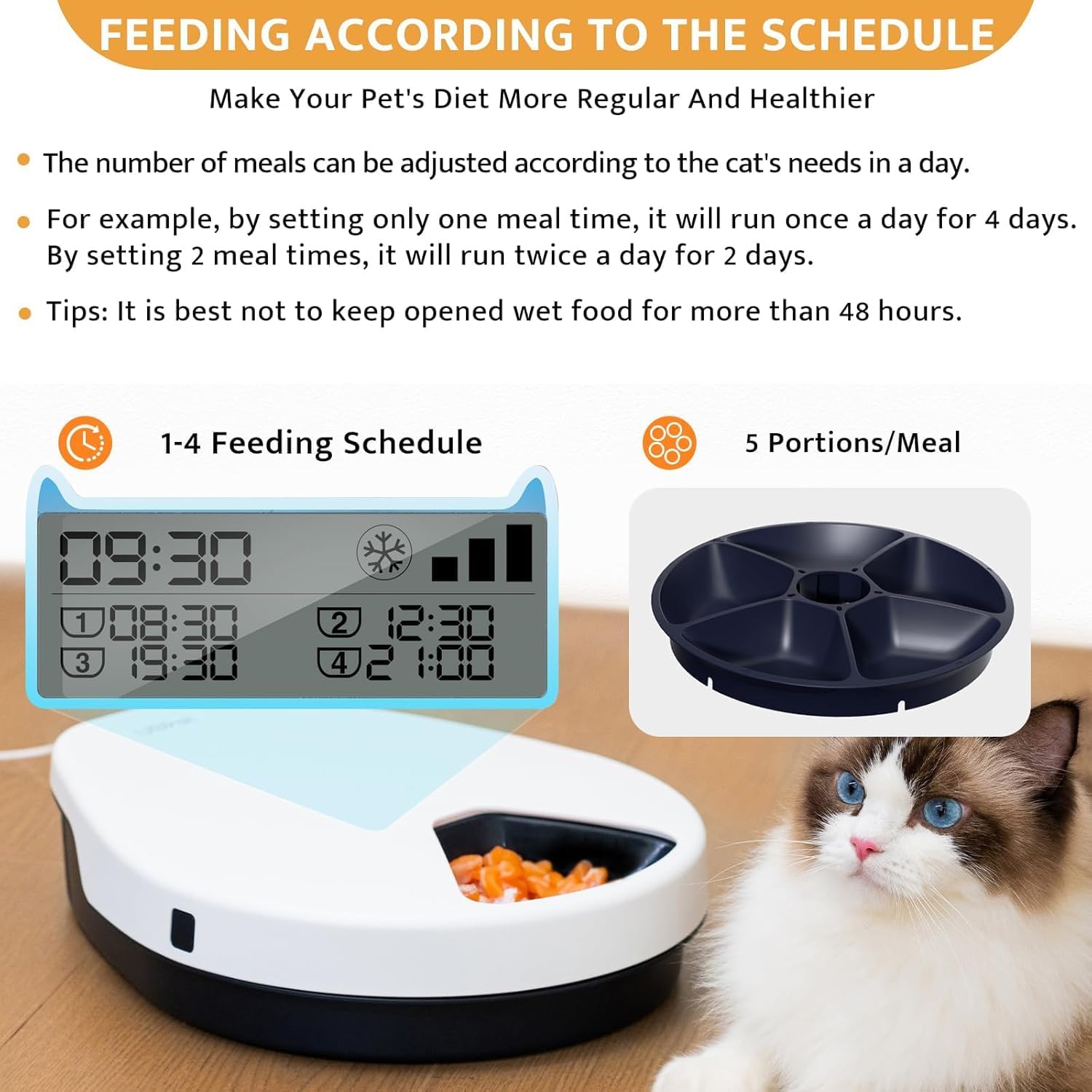 Automatic Wet Cat Food Feeder  - огляд і ціна Wet Food Automatic Pet Feeder Refrigerated
