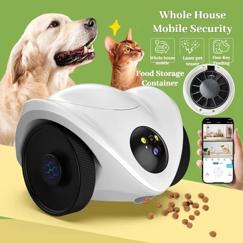 Custom Smart Pet Robot Laser T - огляд і ціна Pet Treat Dispenser Camera Interactive