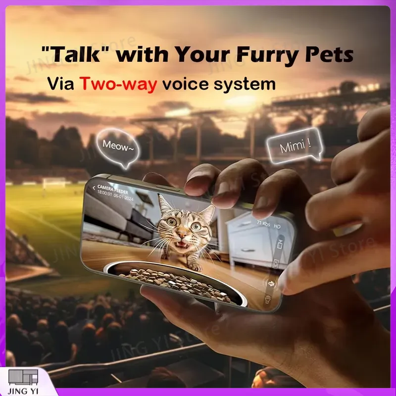 Automatic Pet Feeder with 1080 - огляд і ціна Smart Pet Feeder Camera 1080P Wifi