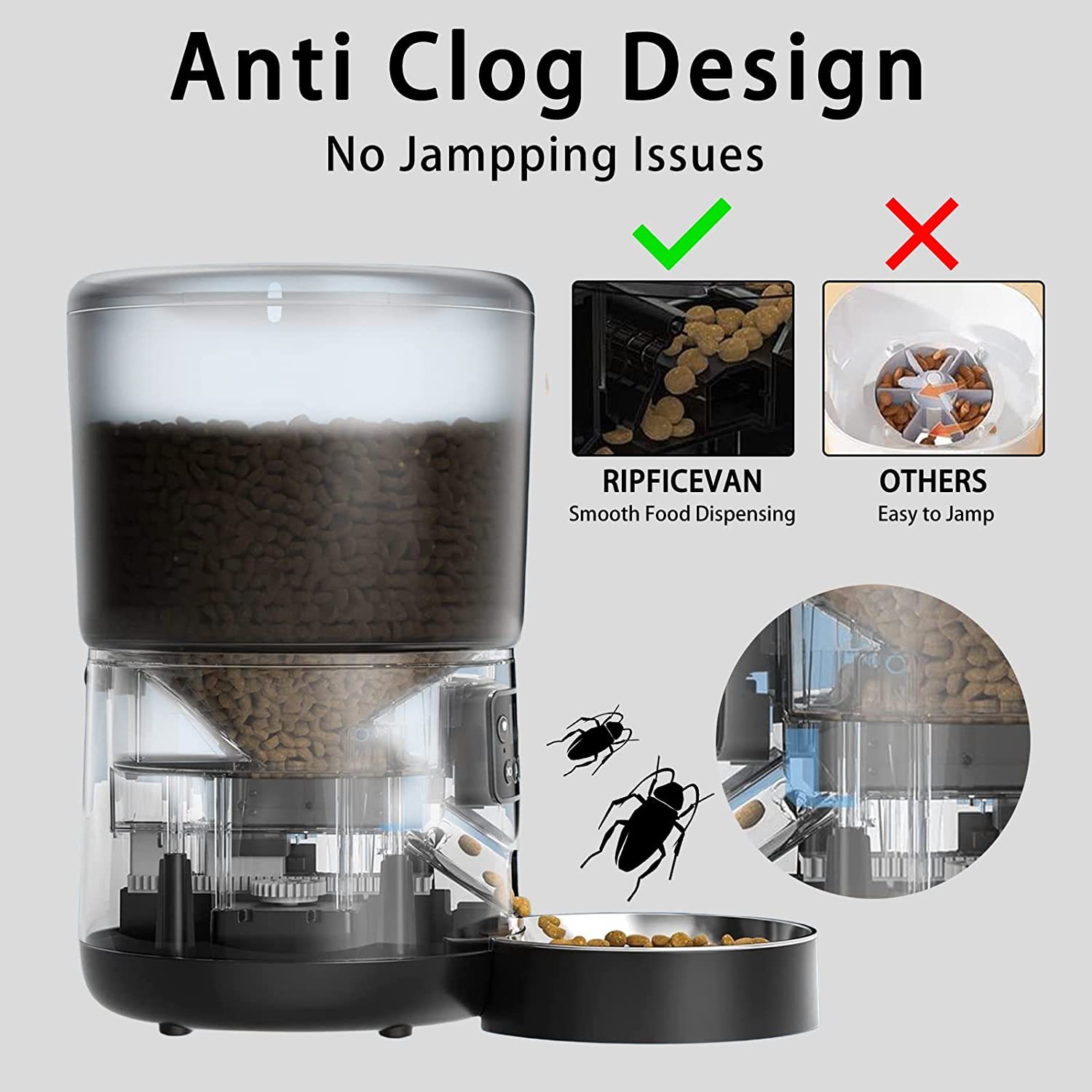 4L Automatic Cat Feeder WiFi A - огляд і ціна Timed Cat Dog Food Dispenser 4L