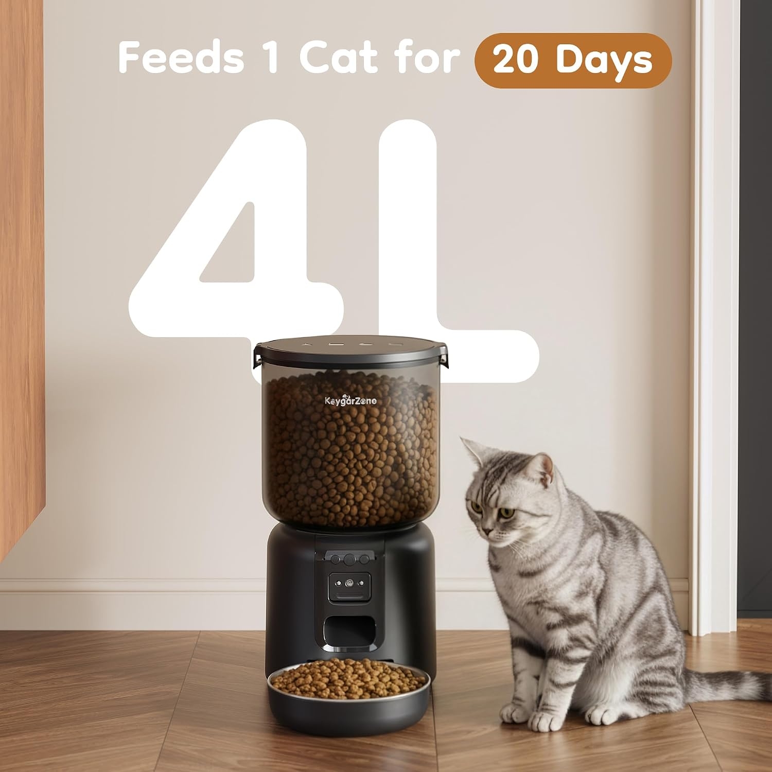 [US Stock] Automatic Cat Feede - огляд і ціна Smart Pet Feeder Camera 1080P Wifi