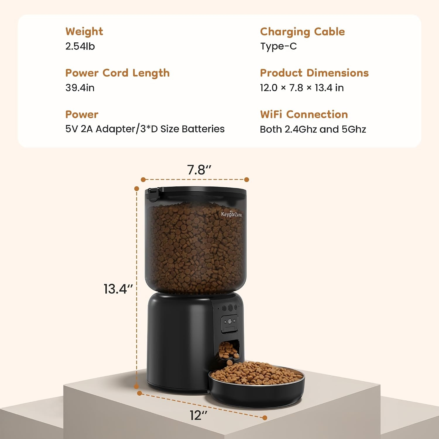 [US Stock] Automatic Cat Feede - огляд і ціна Smart Pet Feeder Camera 1080P Wifi