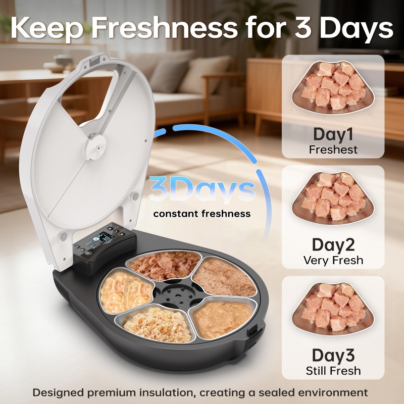 Cold‑Keeping Pet Feeder Automa - огляд і ціна Wet Food Automatic Pet Feeder Refrigerated