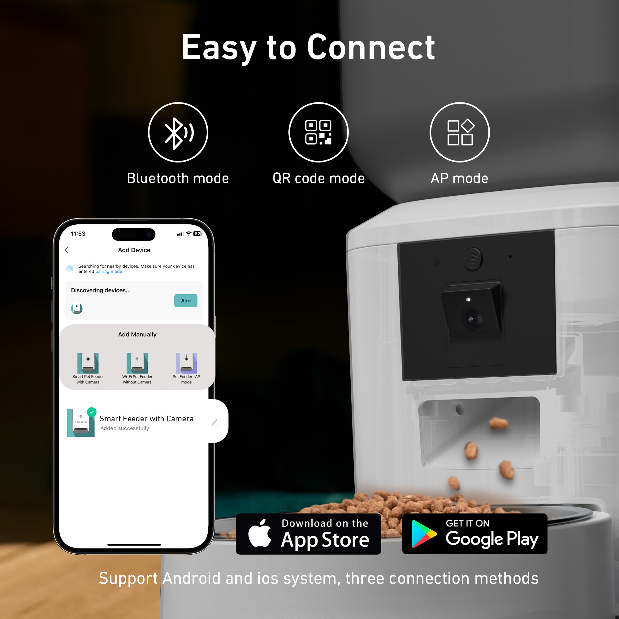 270oz Automatic Cat Feeder Wit - огляд і ціна Smart Pet Feeder Camera 1080P Wifi