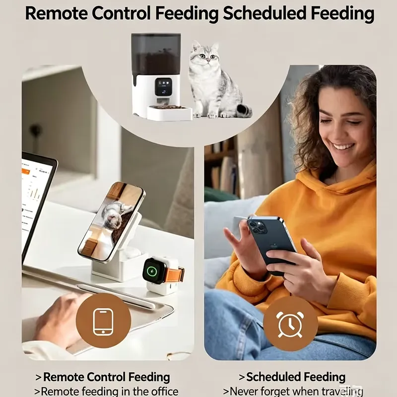 OEM Smart Programmable Charge  - огляд і ціна Timed Cat Dog Food Dispenser 4L