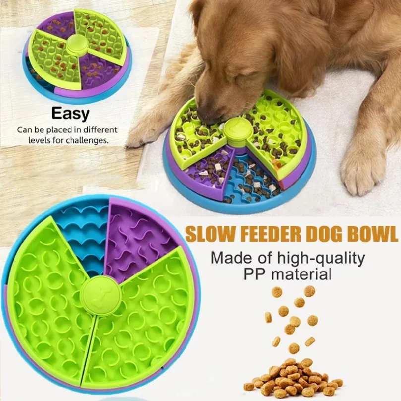 Puzzle Slow Feeder Bowl, Inter - огляд і ціна Dog Slow Feeder Puzzle Toy Interactive