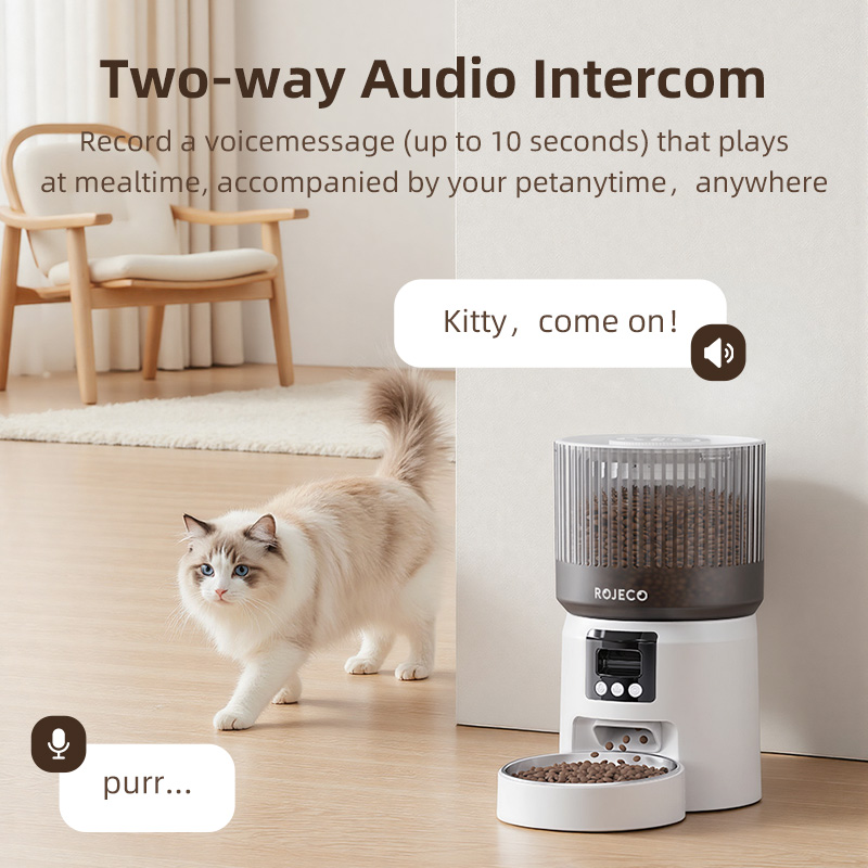 ROJECO Automatic Cat Feeder Wi - огляд і ціна Smart Pet Feeder Camera 1080P Wifi