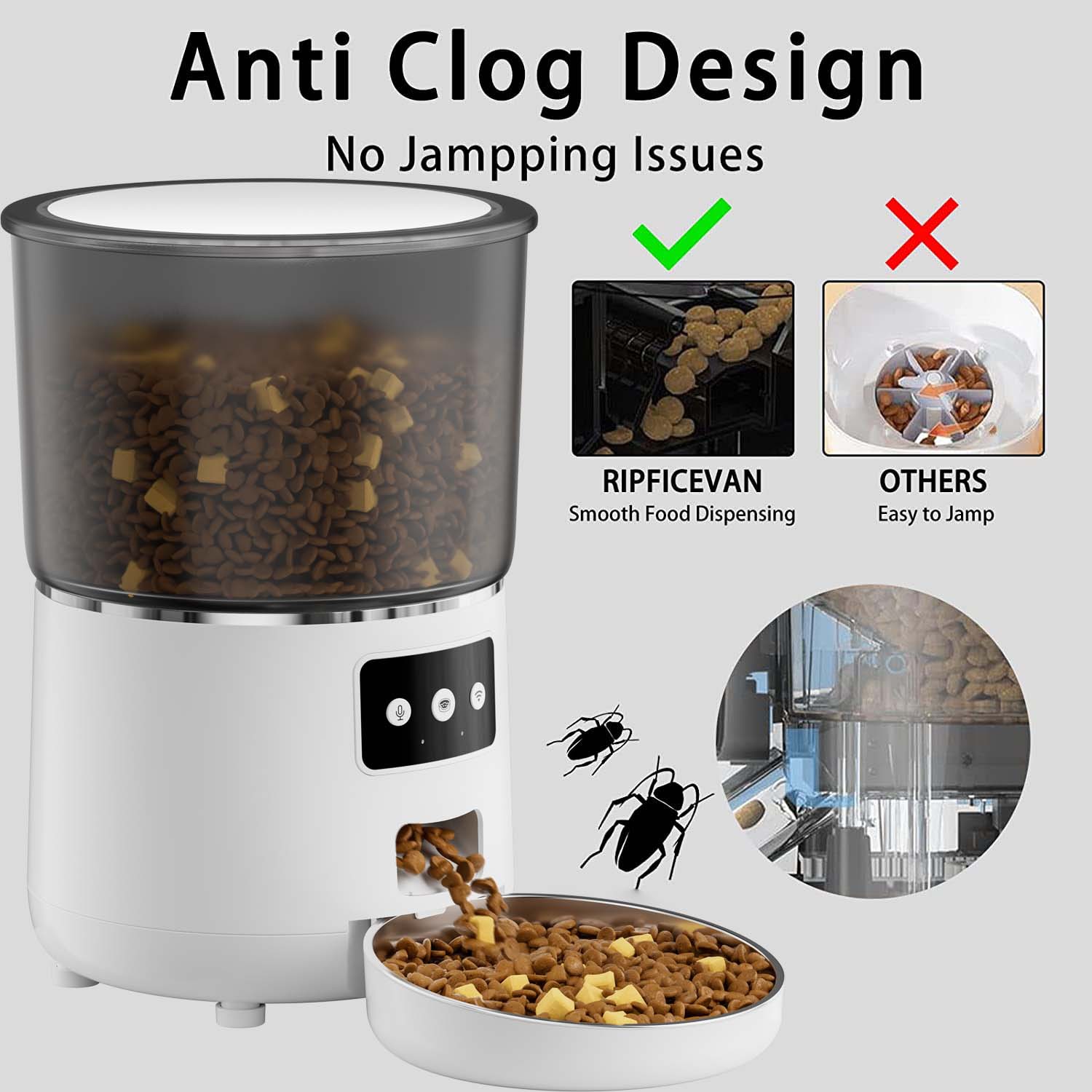 SLS Automatic Smart Pet Feeder - огляд і ціна Timed Cat Dog Food Dispenser 4L