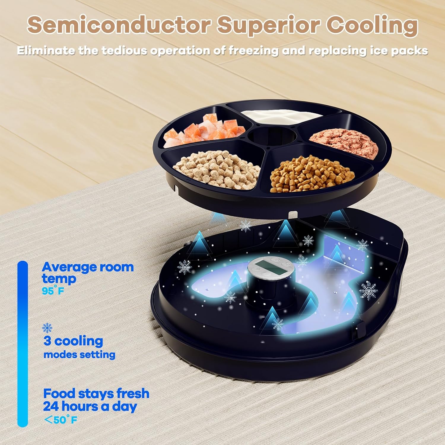 Refrigerated Automatic Wet Foo - огляд і ціна Wet Food Automatic Pet Feeder Refrigerated