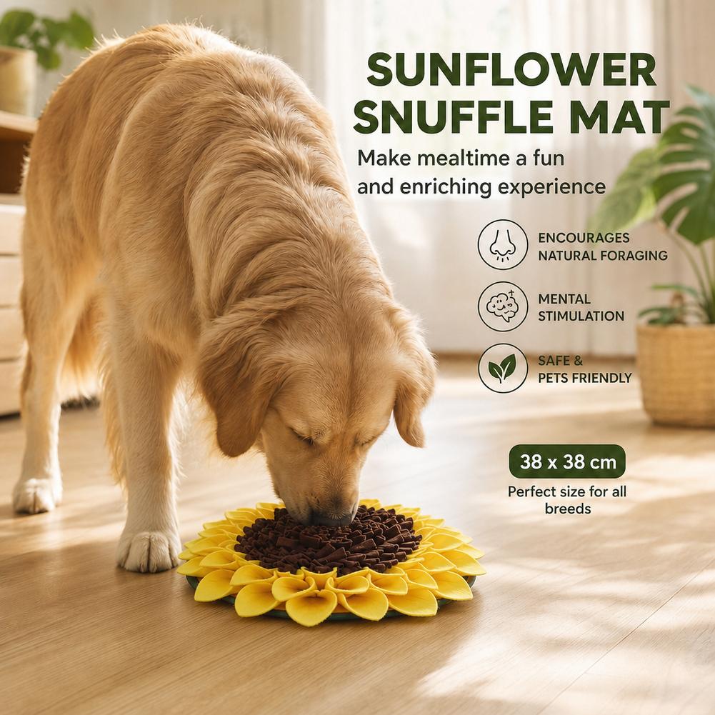 Sunflower Dog Snuffle Mat 38x3 - огляд і ціна Snuffle Mat For Dogs Foraging Mental