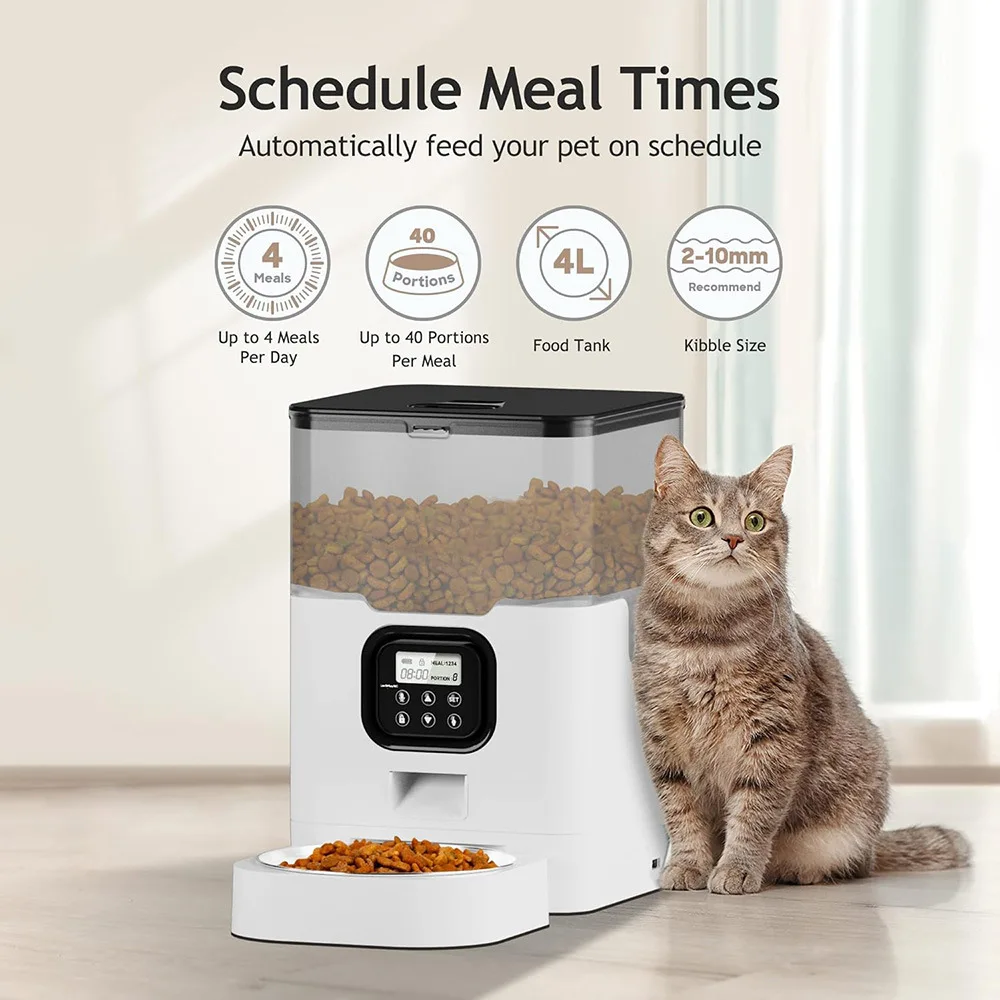 4L Automatic Pet Feeder With T - огляд і ціна Timed Cat Dog Food Dispenser 4L